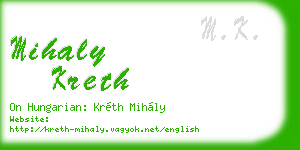 mihaly kreth business card